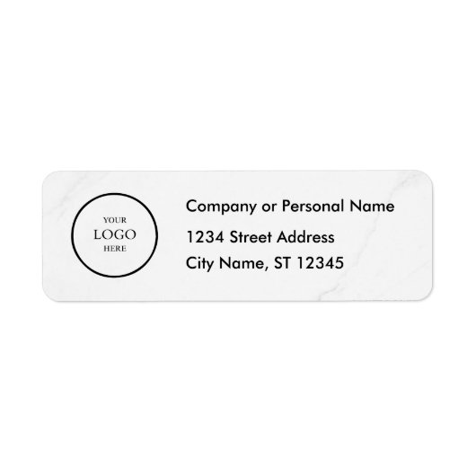 Business Logo Custom Return Address Label (Voorkant)