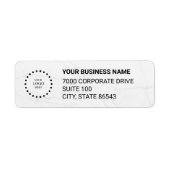 Business Logo Custom Return Address Label (Voorkant)