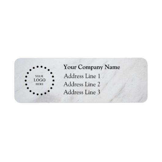 Business Logo Custom Return Address Label (Voorkant)