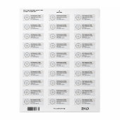 Business Logo Custom Return Address Label (Full Sheet)