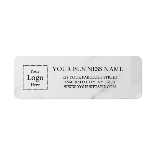 Business Logo Custom Return Address Label (Voorkant)