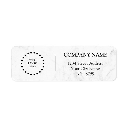 Business Logo Custom Return Address Label (Voorkant)