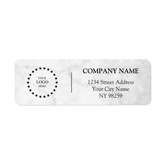 Business Logo Custom Return Address Label (Voorkant)