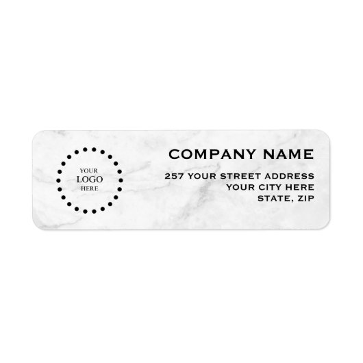 Business Logo Custom Return Address Label (Voorkant)