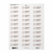 Business Logo Custom Return Address Label (Full Sheet)