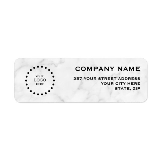 Business Logo Custom Return Address Label (Voorkant)