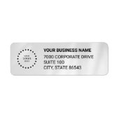 Business Logo Custom Return Address Label (Voorkant)