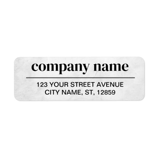 Business Logo Custom Return Address Label (Voorkant)