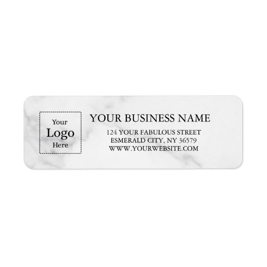 Business Logo Custom Return Address Label (Voorkant)