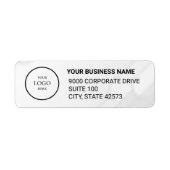 Business Logo Custom Return Address Label (Voorkant)