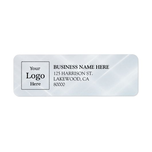 Business Logo Custom Return Address Label (Voorkant)