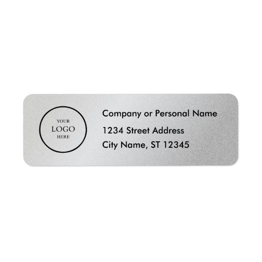 Business Logo Custom Return Address Label (Voorkant)