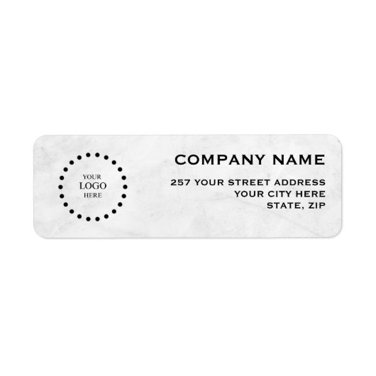 Business Logo Custom Return Address Label (Voorkant)