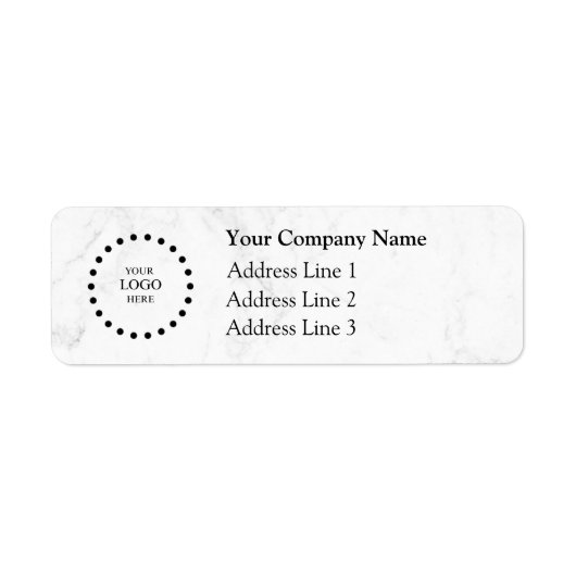 Business Logo Custom Return Address Label (Voorkant)
