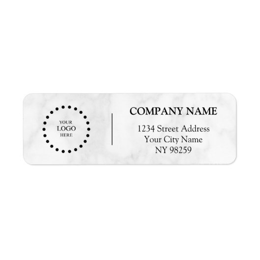 Business Logo Custom Return Address Label (Voorkant)