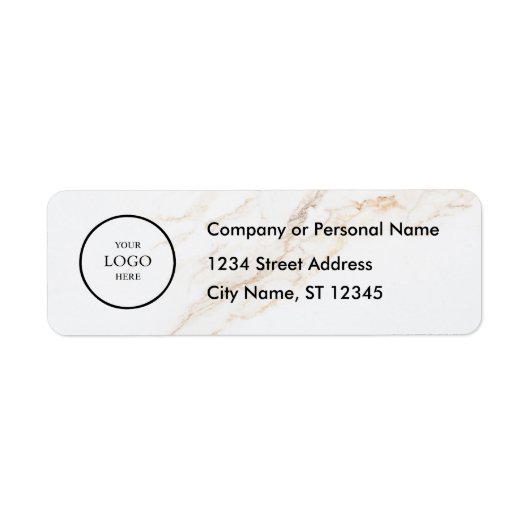 Business Logo Custom Return Address Label (Voorkant)