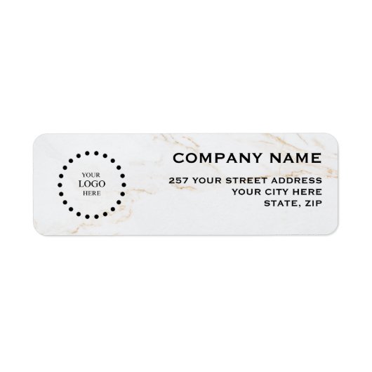 Business Logo Custom Return Address Label (Voorkant)