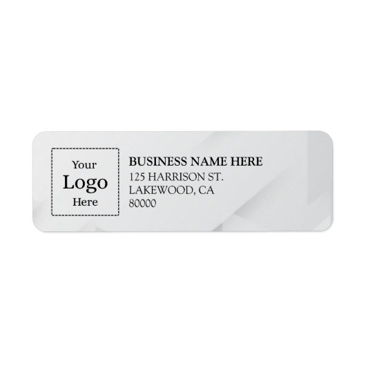 Business Logo Custom Return Address Label (Voorkant)
