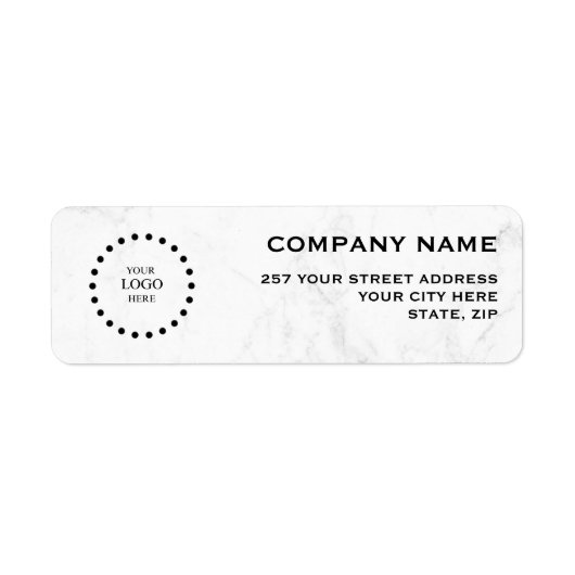 Business Logo Custom Return Address Label (Voorkant)