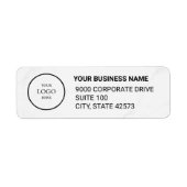 Business Logo Custom Return Address Label (Voorkant)