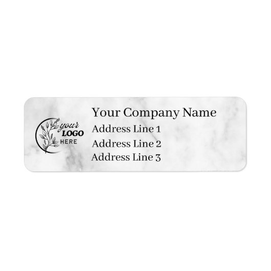 Business Logo Custom Return Address Label (Voorkant)