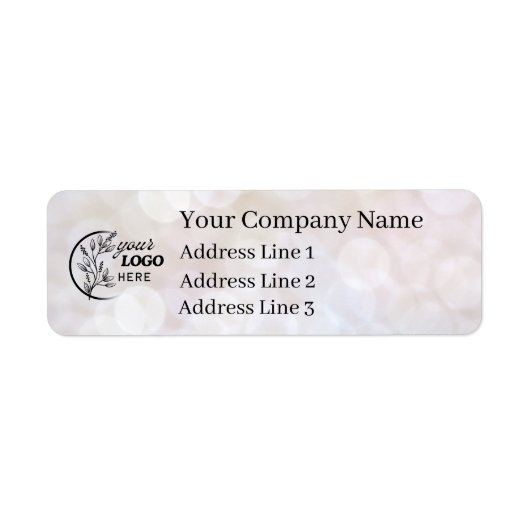 Business Logo Custom Return Address Label (Voorkant)