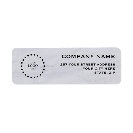 Business Logo Custom Return Address Label (Voorkant)
