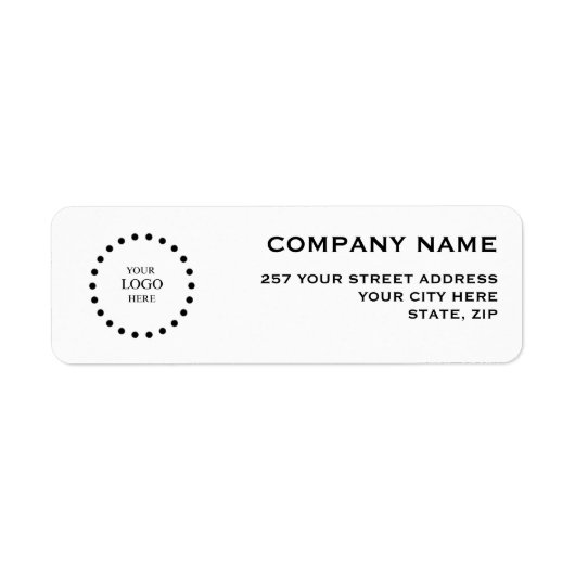 Business Logo Custom Return Address Label (Voorkant)