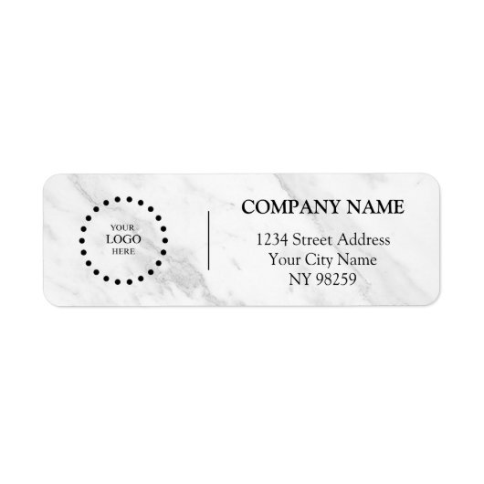 Business Logo Custom Return Address Label (Voorkant)