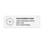 Business Logo Custom Return Address Label (Voorkant)