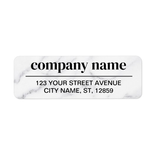 Business Logo Custom Return Address Label (Voorkant)