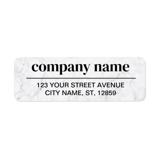 Business Logo Custom Return Address Label (Voorkant)