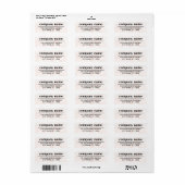 Business Logo Custom Return Address Label (Full Sheet)