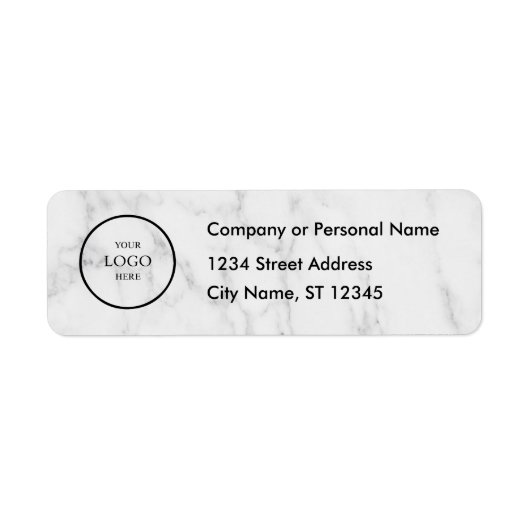 Business Logo Custom Return Address Label (Voorkant)