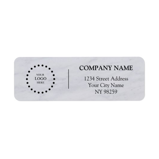 Business Logo Custom Return Address Label (Voorkant)