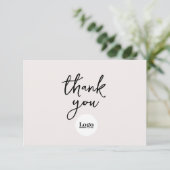 Business Logo Ecru bedankpas Bedankkaart (Staand voorkant)