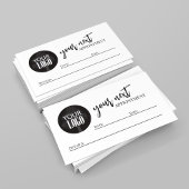 Business Logo Eenvoudig minimalistisch script Afsprakenkaartje