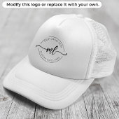 Business Logo Eenvoudig Schoon Monogram Initialen Trucker Pet
