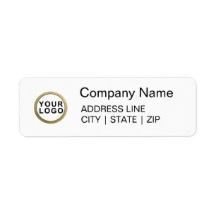 Business Logo Eenvoudige adreslabels voor retourze Etiket