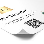 Business logo eucalyptus Welkom opening QR-code Poster (Hoek)