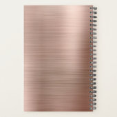 Business Logo Faux Roos Gold Foil Werk Planner (Achterkant)