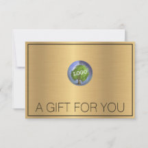 Business Logo Gold Cadeaubonnen
