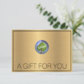Business Logo Gold Cadeaubonnen (Staand voorkant)