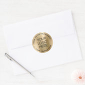 Business Logo Gold Hartelijk dank Ronde Sticker (Envelop)