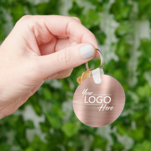 Business Logo Gold Sleutelhanger