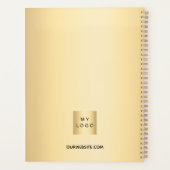Business logo goud elegante naam script 2026 planner (Achterkant)