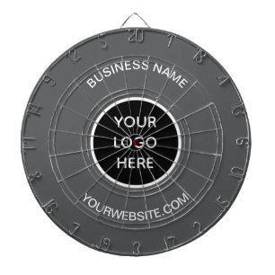 Business Logo Grey Bedrijf Promotie Modern Dartbord