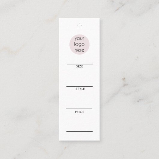 Business Logo Hang Label Kleding Zingende Prijs La (Voorkant)