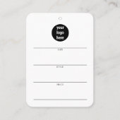 Business Logo Hang Label Kleding Zingende Prijs La (Voorkant)