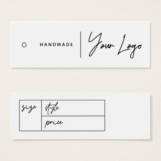 Business Logo Hang Label Mini Visitekaartjes (Voorkant /achterkant)